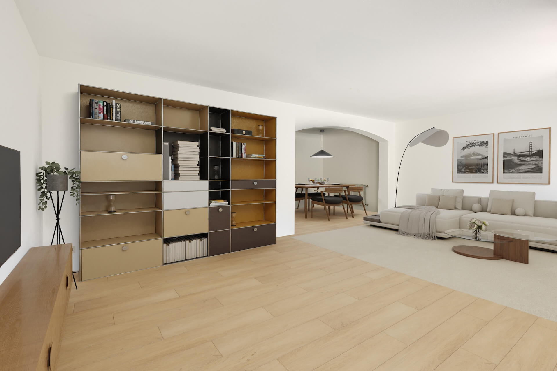 Digitale Wohnidee: Wohn- und Esszimmer