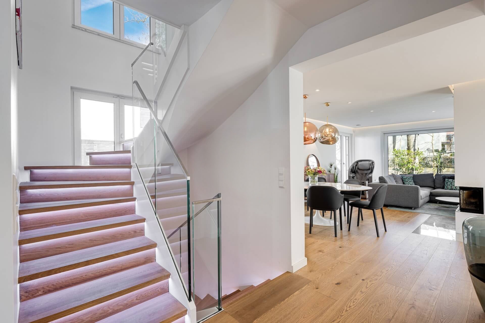 Beleuchtete Treppe