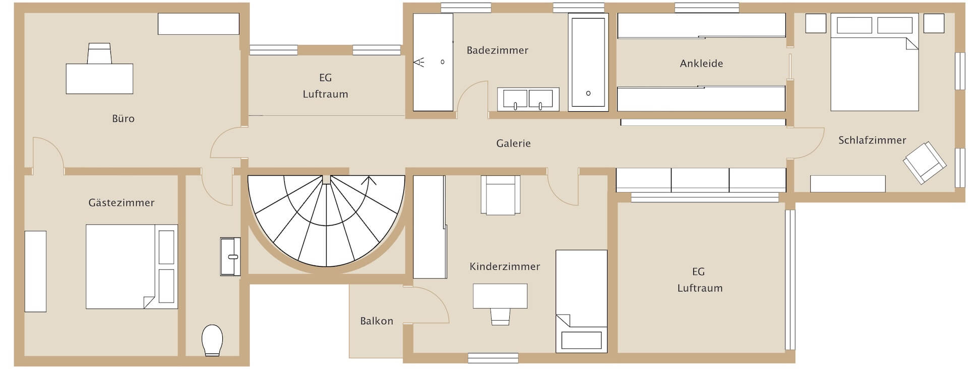 Grundriss Obergeschoss