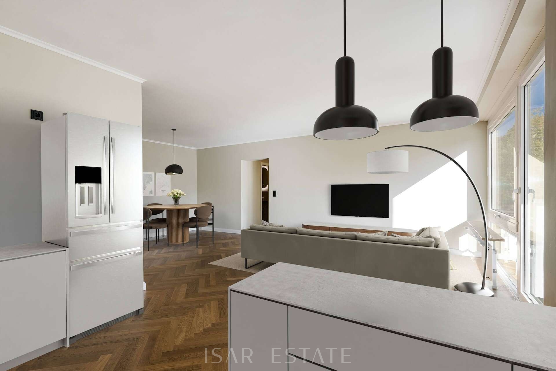 Digitale Wohnidee offene Küche